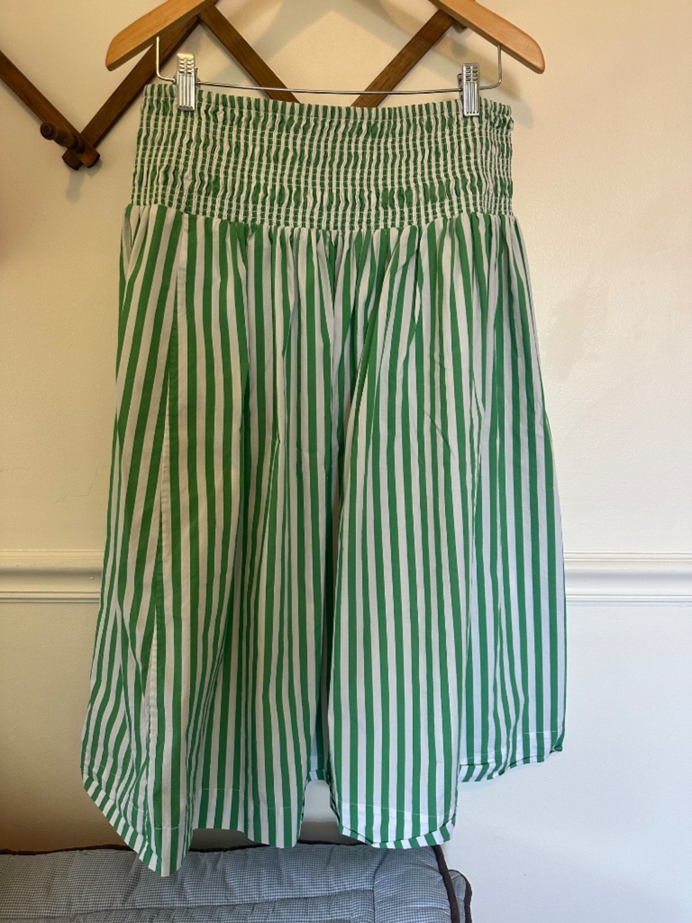 AYR Triple Threat Green Stripe Midi Skirt XL